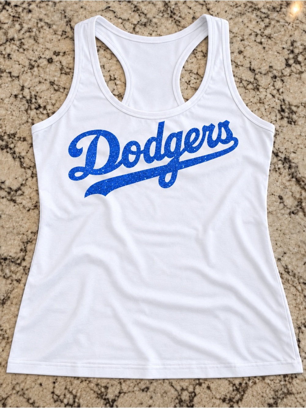 Dodgers Baseball Glitter Tank Top Women’s